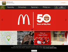 Tablet Screenshot of mcdonalds.sk