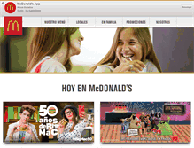Tablet Screenshot of mcdonalds.cl